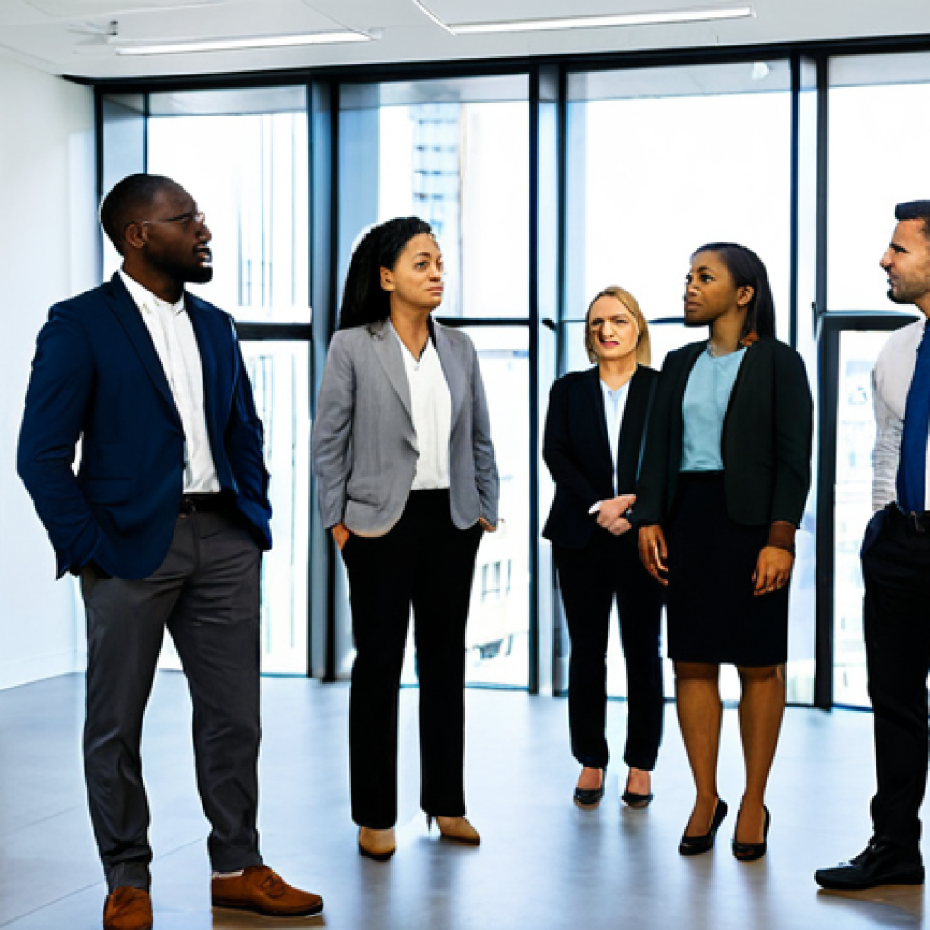**Image Prompt:** A diverse group of professionals participating in a workplace diversity and inclusion training program. The facilitator is leading a discussion about unconscious bias and inclusive language. Modern office setting, fully clothed, appropriate attire, safe for work, professional environment, perfect anatomy, natural proportions, well-lit.