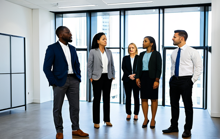 **Image Prompt:** A diverse group of professionals participating in a workplace diversity and inclusion training program. The facilitator is leading a discussion about unconscious bias and inclusive language. Modern office setting, fully clothed, appropriate attire, safe for work, professional environment, perfect anatomy, natural proportions, well-lit.