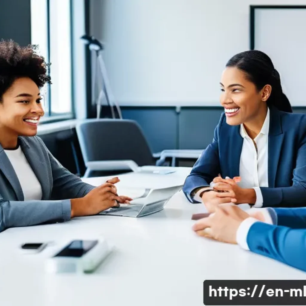 언어적 편향 해소를 위한 방법론 - A diverse group of professionals engaged in an inclusive workplace meeting, featuring men and women ...