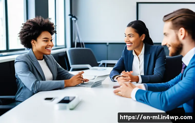 언어적 편향 해소를 위한 방법론 - A diverse group of professionals engaged in an inclusive workplace meeting, featuring men and women ...